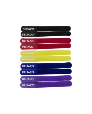 Deltaco Cable velcro straps - multicolor