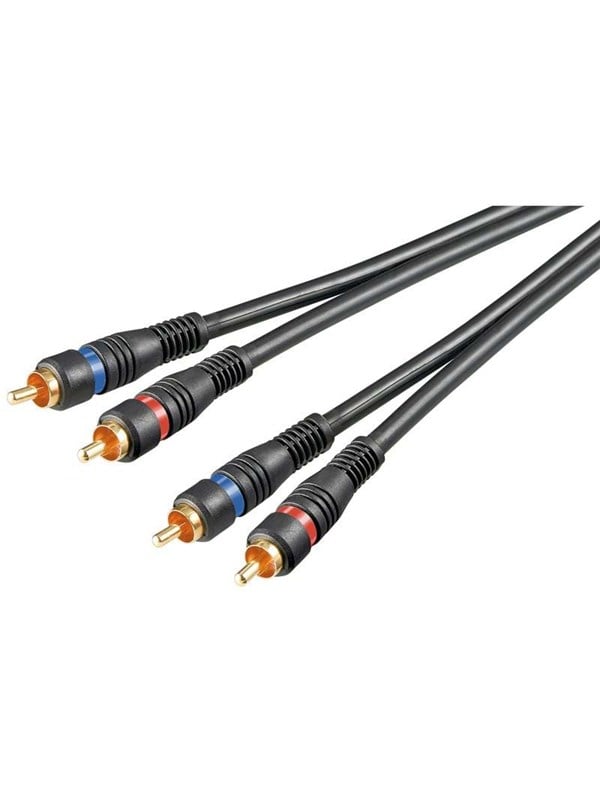 Pro RCA Stereo Cable - Shielded - 0.2m