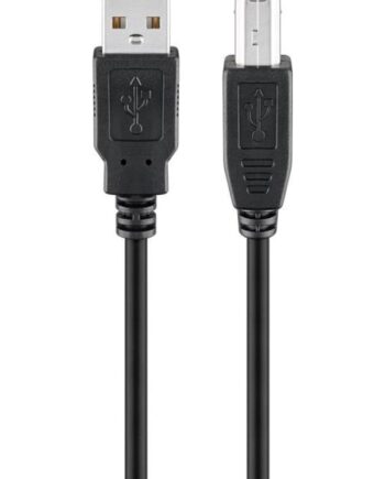 Pro USB-A <-> USB-B 2.0 - 5m - Sort