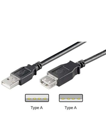 Pro USB-A <-> USB-A - 0.6m - Sort