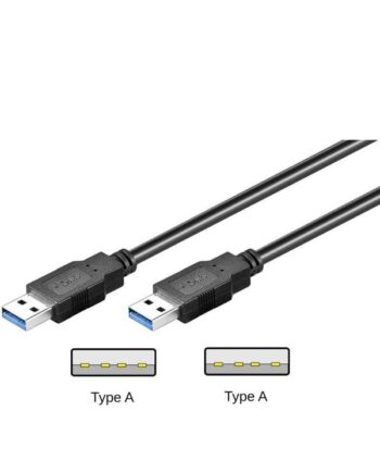 Pro USB-A <-> USB-A - 0.5m - Sort