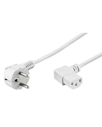 Pro Power cable C13 2x90° - Hvid - 1.5 m