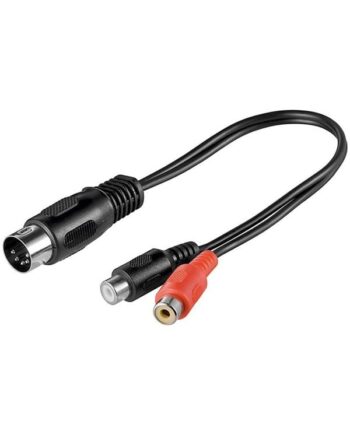 Pro DIN 5 pins M - 2xRCA F - 0.2m