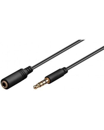 Pro MiniJack 3.5mm Ext. 4P - Bk - 2m
