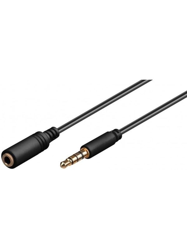 Pro MiniJack 3.5mm Ext. 4P - Bk - 2m