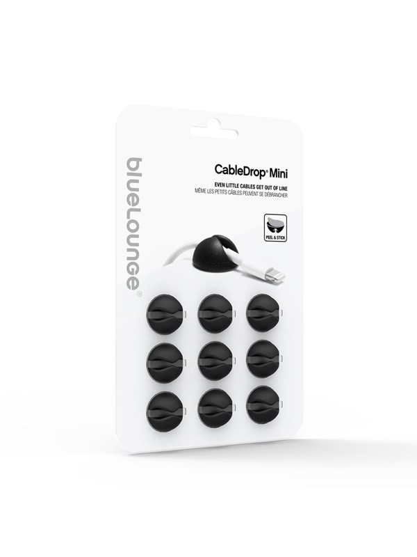 Bluelounge Design CableDrop mini - Black - 9-pack