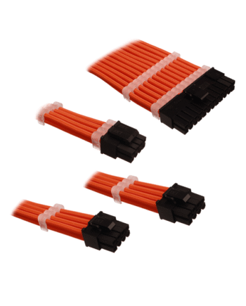 DUTZO Sleeved Power Extension Cable Kit - Orange