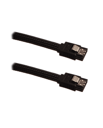DUTZO Sleeved SATA kabel - Sort - 0.3 m