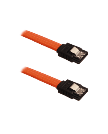 DUTZO Sleeved SATA kabel - Orange - 0.3 m