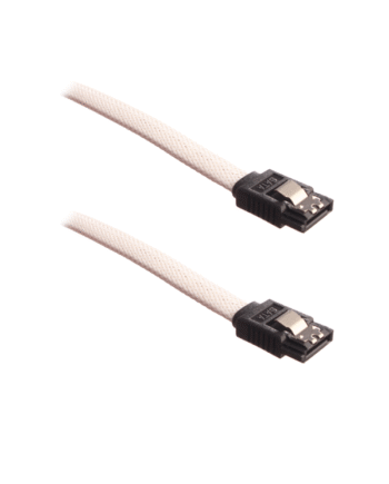 DUTZO Sleeved SATA kabel - Hvid - 1 m