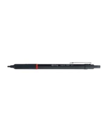 Rotring rOtring Rapid Pro mekanisk blyant | HB 0,5 mm blyant til fremdrift | Reduceret blybrud | Mat sort fuldmetal tønde