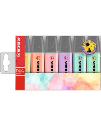 STABILO BOSS Pastel highlighter, sæt med 6 farver