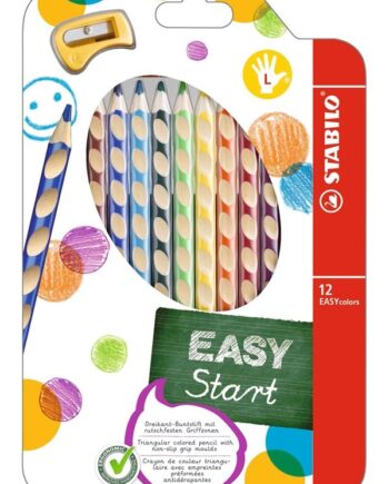 STABILO  Farveblyanter EASYCOLOR L 12-STK ASS. til venstrehånds brug