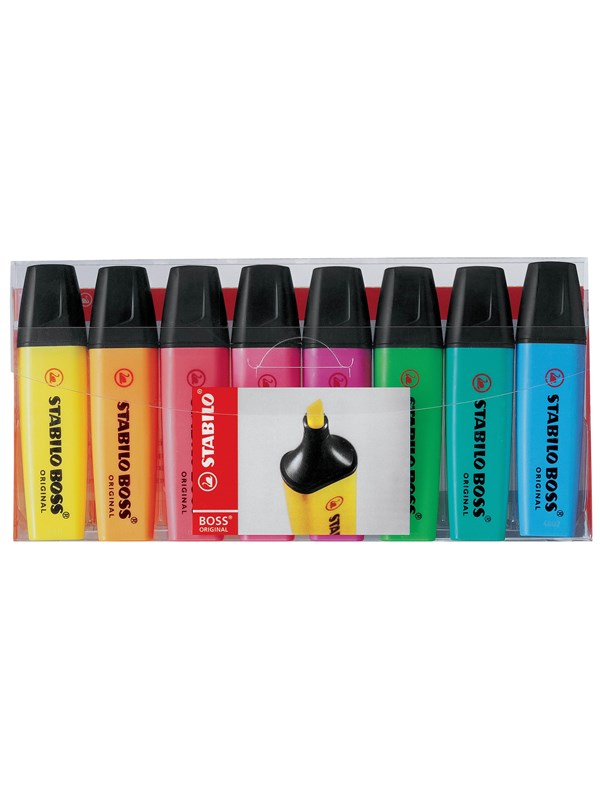 STABILO BOSS highlighter sæt med 6 farver