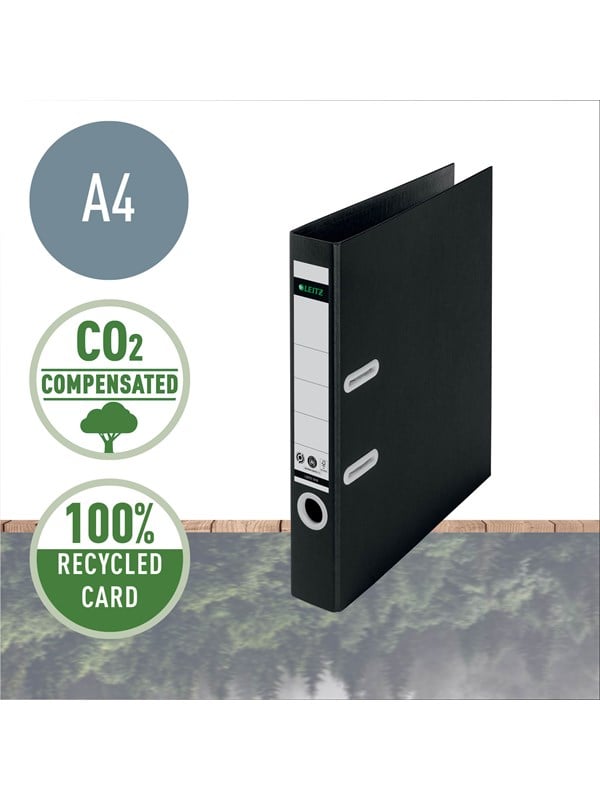 Leitz 180° Recycle brevordner, CO2-kompenseret Sort