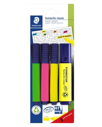 Staedtler Textsurfer Classic Inkjet 3+1, 4 ass./bk