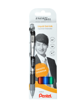 Pentel BL77-4 Energel 0.7mm - 4-Pack (Black - Red - Blue - Green)