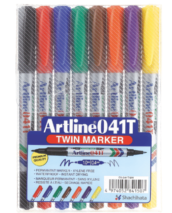 Artline EK541T/8W WB marker set w.8 ass.