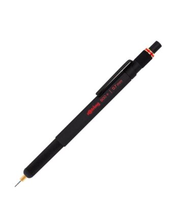 Rotring rOtring 800+ mekanisk blyant og touchscreen stylus | Twist-to-Retract HB 0,7 mm fremdrivningsblyant | Sort metal tønde
