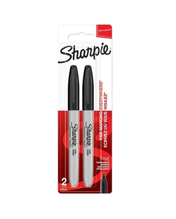 Sharpie Permanent Markers | Fin spids | Sort | 2 styk