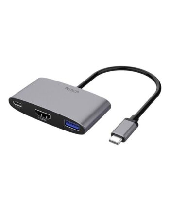 Deltaco USB-C till HDMI/USB A adapter 4K 60Hz US