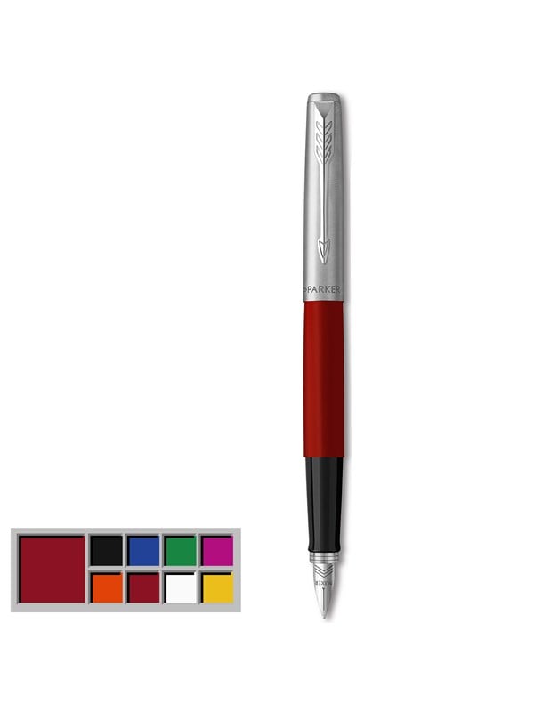 Parker Jotter Originals-fyldepen, klassisk rød lakering, medium spids, blå blækpåfyldning