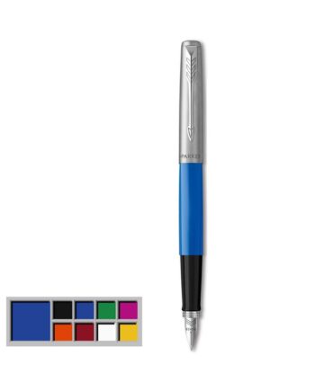Parker Jotter Originals-fyldepen, klassisk blå lakering, medium spids, blå og sort blæk