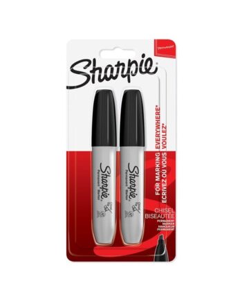 Sharpie Permanent Markers | Mejselspids | Sort | 2 styk