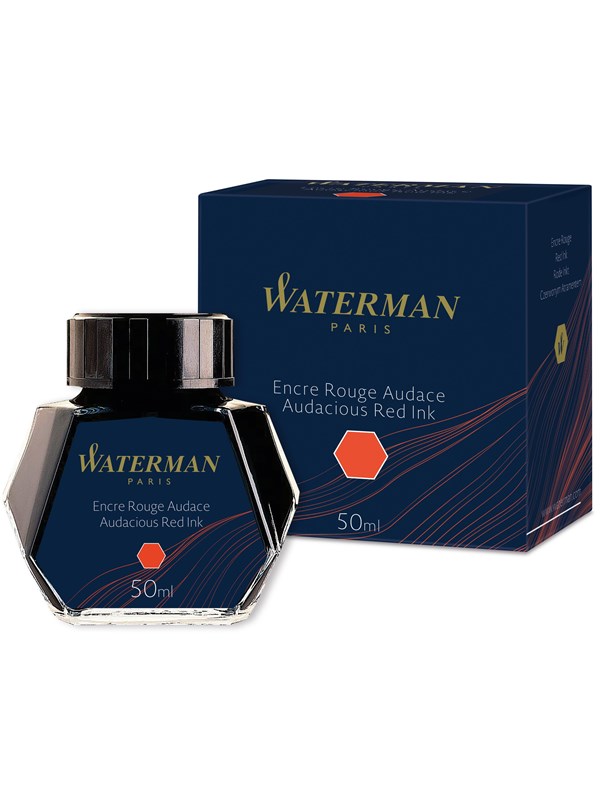 Waterman Fountain Pen blæk | Dristig rød | 50ml flaske