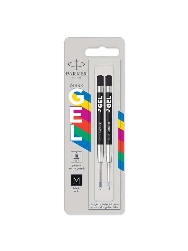Parker Jotter Originals-gelpenspatroner | patroner med glat sort gelblæk | medium spids (0,7 mm) | 2 stk.