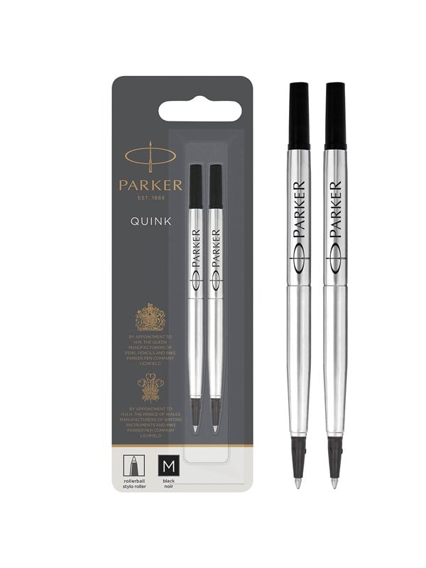 Parker PARKER rollerball refill, medium, sort, 2 stk.