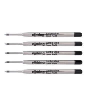 Rotring rOtring Jumbo kuglepen påfyldninger | Sort blæk | Mellempunkt (1,0 mm) | 5 Antal