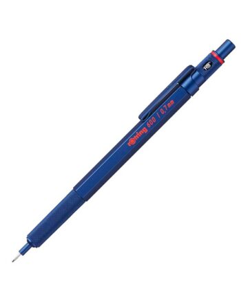 Rotring rOtring 600 mekanisk blyant | 0,7 mm | Blå blyant til kropsfremdrift i metal | Skridsikkert knurled greb & sekskantet tønde