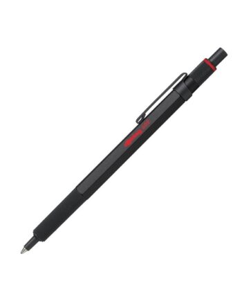 Rotring rOtring 600 kuglepen | Mellempunkt | Sort blæk | Sort tønde med skridsikkert knurled greb | Genopfyldning