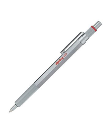 Rotring rOtring 600 kuglepen | Mellempunkt | Sort blæk | Sølv metal tønde med skridsikker knurled greb | Genopfyldning