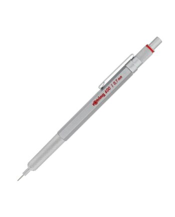 Rotring rOtring 600 mekanisk blyant | 0,7 mm | Sølv All-Metal Body Propelling Blyant | Skridsikkert knurled greb & sekskantet tønde