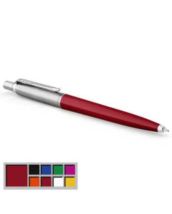 Parker Jotter Originals-kuglepen, rød lakering, medium spids, blå blæk, boblepakke