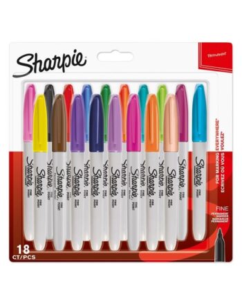 Sharpie Permanent Markers | Fin spids | Forskellige sjove farver | 18 styk