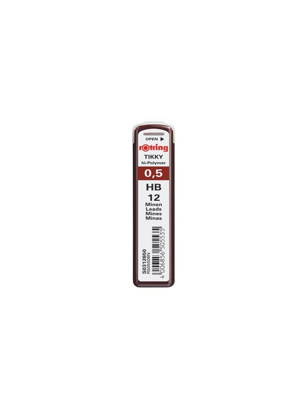 Rotring rOtring blyantstifter | 0.5 mm | B hårdhed | 12 stifter