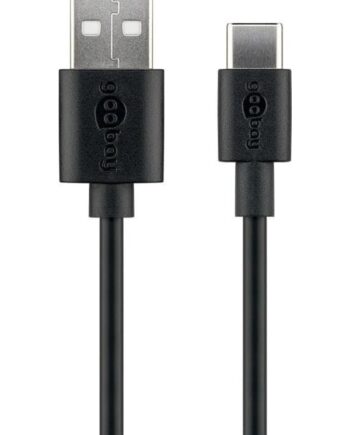 Pro USB-A <-> USB-C - 0.1m - USB 2.0 - Sort