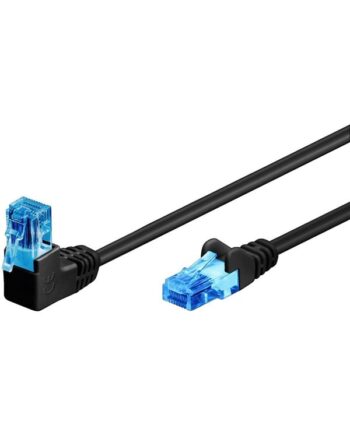 Pro LAN CAT 6A U/UTP 90° - Sort - 0.5 meter