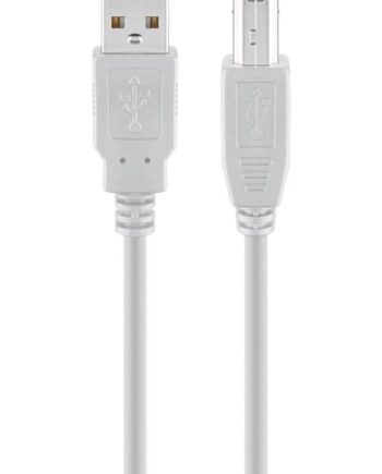 Pro USB-A <-> USB-B 2.0 - 5m - Grå