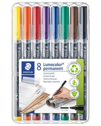 Staedtler Lumocolor Perm B 1-2,5mm 8 ass/boks