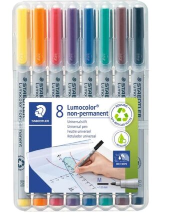 Staedtler Lumocolor Non-P M 1,0mm 8 ass/boks