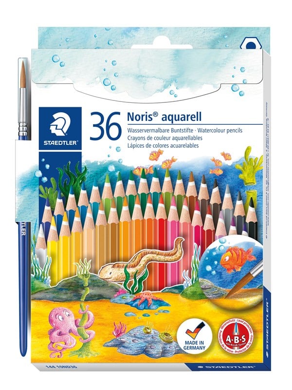 Staedtler Noris Akvarel Farveblyanter 36, 100% PEFC