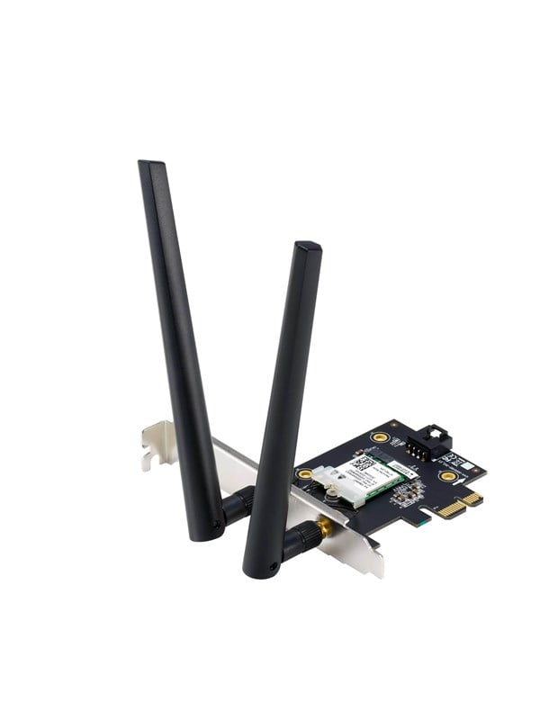 ASUS PCE-AX1800 Dual Band PCI-E WiFi 6 (802.11ax). Bluetooth 5.2 WPA3 network security OFDMA and MU-MIMO