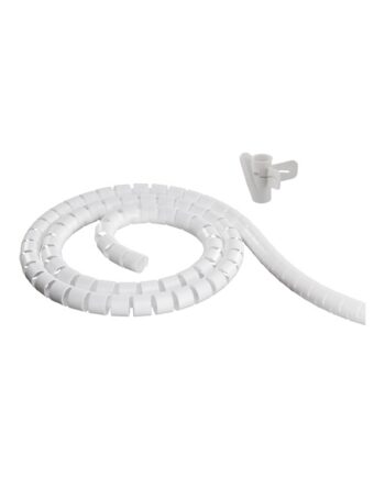 Deltaco Nylon cable cover 5m white