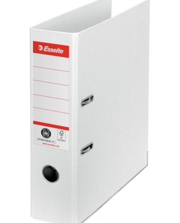 Esselte brevordner No. 1, 100% recirkuleret karton, FSC A4/75 mm, Hvid