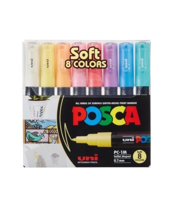 Posca  marker sæt Soft farver, PC-1M 8 ass.