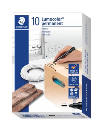 Staedtler LUMOCOLOR MARKER PERMANENT 2mm, 10 STK BLÅ